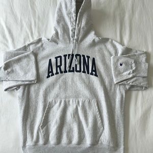 Champion Reverse Weave University of Arizona Hoodie - Gray - Size XL